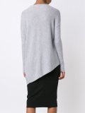 v neck asymmetric jumper
