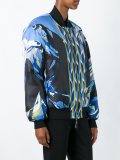 abstract print bomber jacket