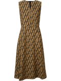 sleeveless midi flared dress