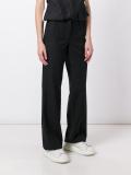 frayed flared trousers