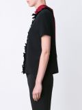 ruffled placket & collar shirt