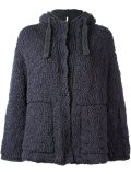 double knit hooded cardigan 