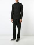 star embroidered formal dress shirt