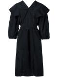 asymmetric V-neck dress