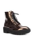 metallic lace-up boots