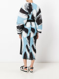 pleated belted dress