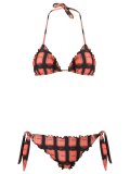 ruffled triangle bikini set