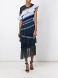 'Octave' embroidered ruffle dress