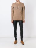 cable knit studded jumper