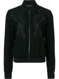 floral applique bomber