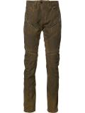 zip-detail biker jeans