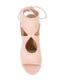 cut-off detailing lace-up sandals