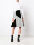 ruffle neck fine knit jumper