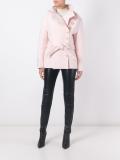 off-centre fastening belted jacket