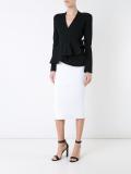 crepe knit wrap jacket