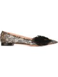overlay lace mask slippers
