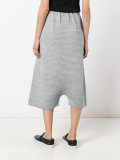 ribbed drop-crotch cropped trousers