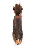 contrast panel boots