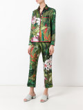 tropical floral print pyjama top
