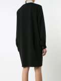 neck tie shift dress