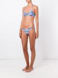 basket weave print bikini top