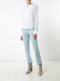 creased mandarin collar shirt