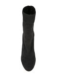 perforated detail mid-calf boots