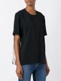 pleated metallic back T-shirt