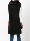 sleeveless shearling coat 