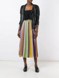 pleated midi skirt