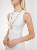 quilted oval pendant necklace
