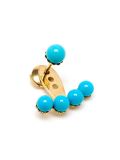 18kt yellow gold and turquoise lobe earring