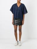 V neck denim top 