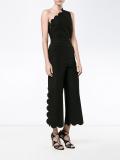 scallop-trimmed jumpsuit