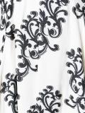 arabesque pattern midi dress