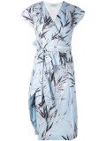 printed wrap dress