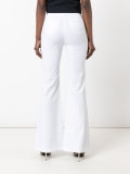 flared high-waisted trousers