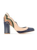 panel heeled pumps