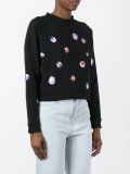 flower panel sweatshirt