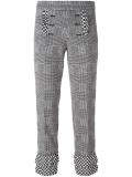 glen plaid cropped trousers