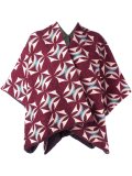 geometric pattern cropped poncho