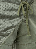 panelled satin and cotton shorts