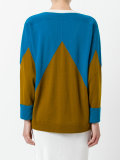 contrast knitted top