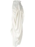 draped evening dress