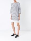 waffle knit striped dress