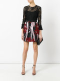 floral lace mini dress