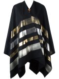 metallic striped poncho