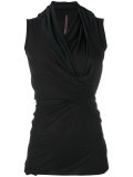 draped neck tank top