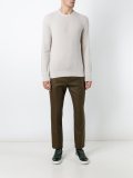 ribbed crew neck sweater