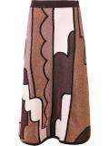 patchwork a-line skirt